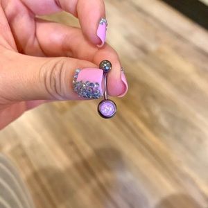 Lilac belly ring